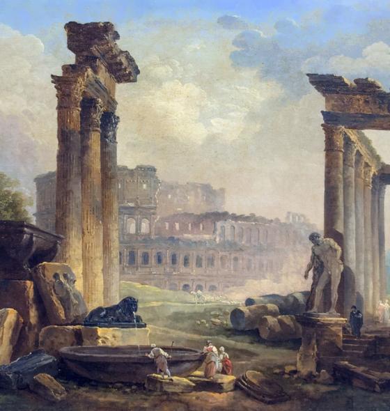 Hubert Robert, Ruines romaines avec le Colisée, Musée des beaux-arts, Lyon