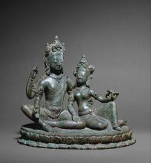 Shiva assis avec Parvati Népal