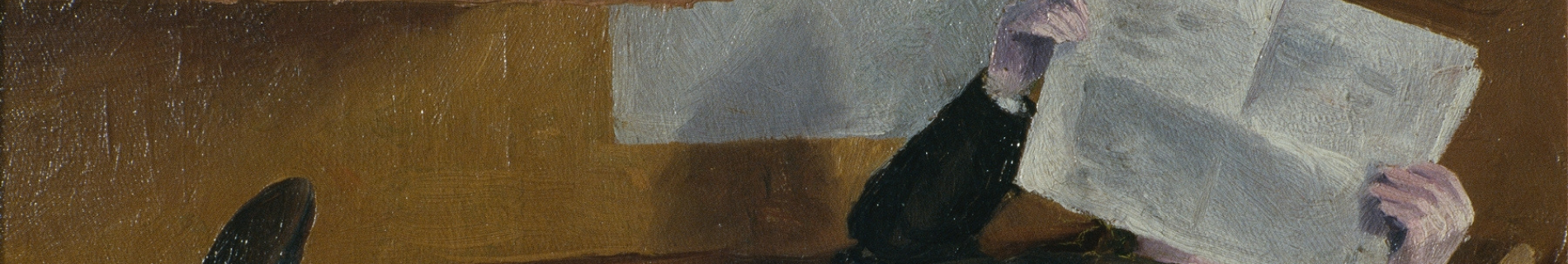 Albert Engström, The Artist’s Father, Reading a Newspaper (1892)