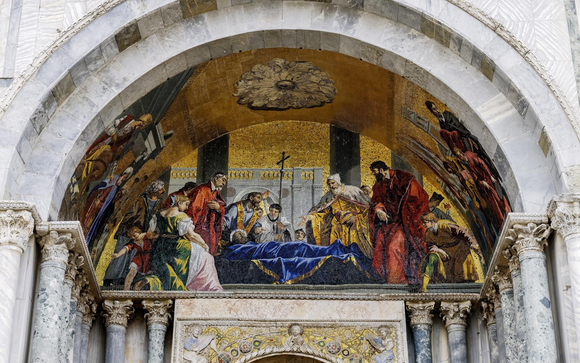 Le corps de Saint Marc vénéré par le doge par Sebastiano Ricci et Leopoldo Del Pozzo
