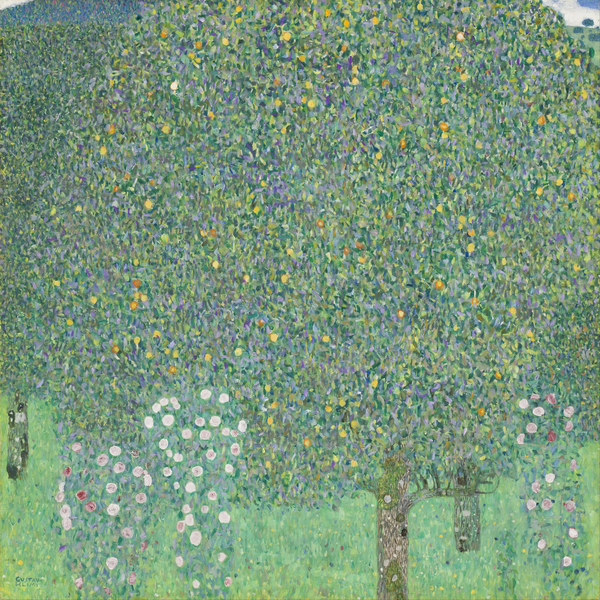 Gustav Klimt, Rosiers sous les arbres, 1905