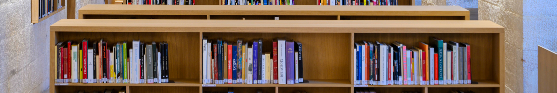 Étagère de la bibliothèque de l'École du Louvre