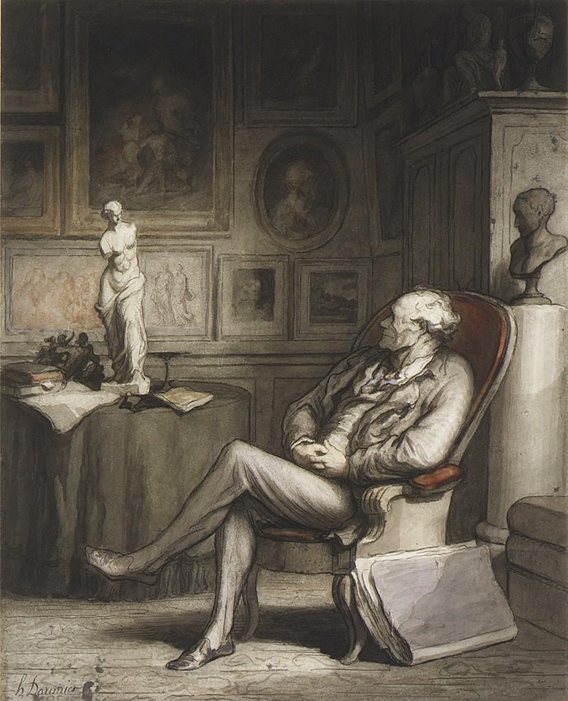 Honoré Daumier, Le connaisseur, ca. 1860–65.