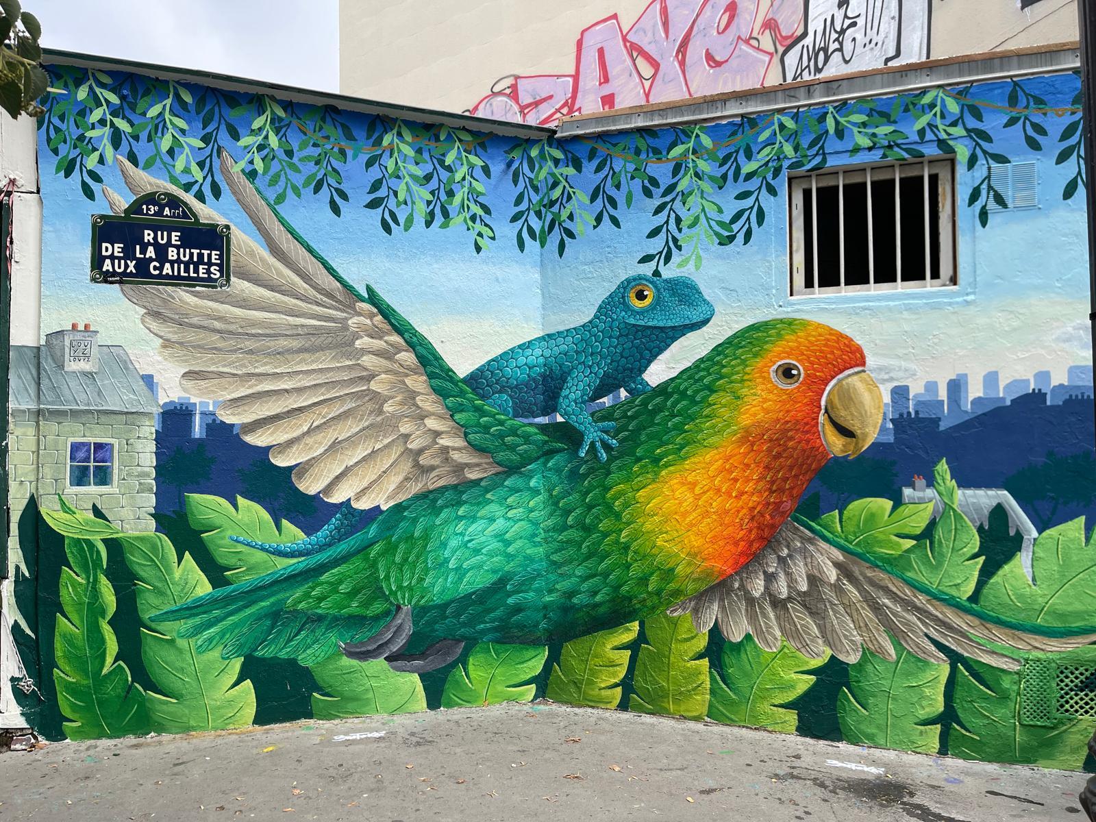 Art urbain rue de la Butte aux Cailles