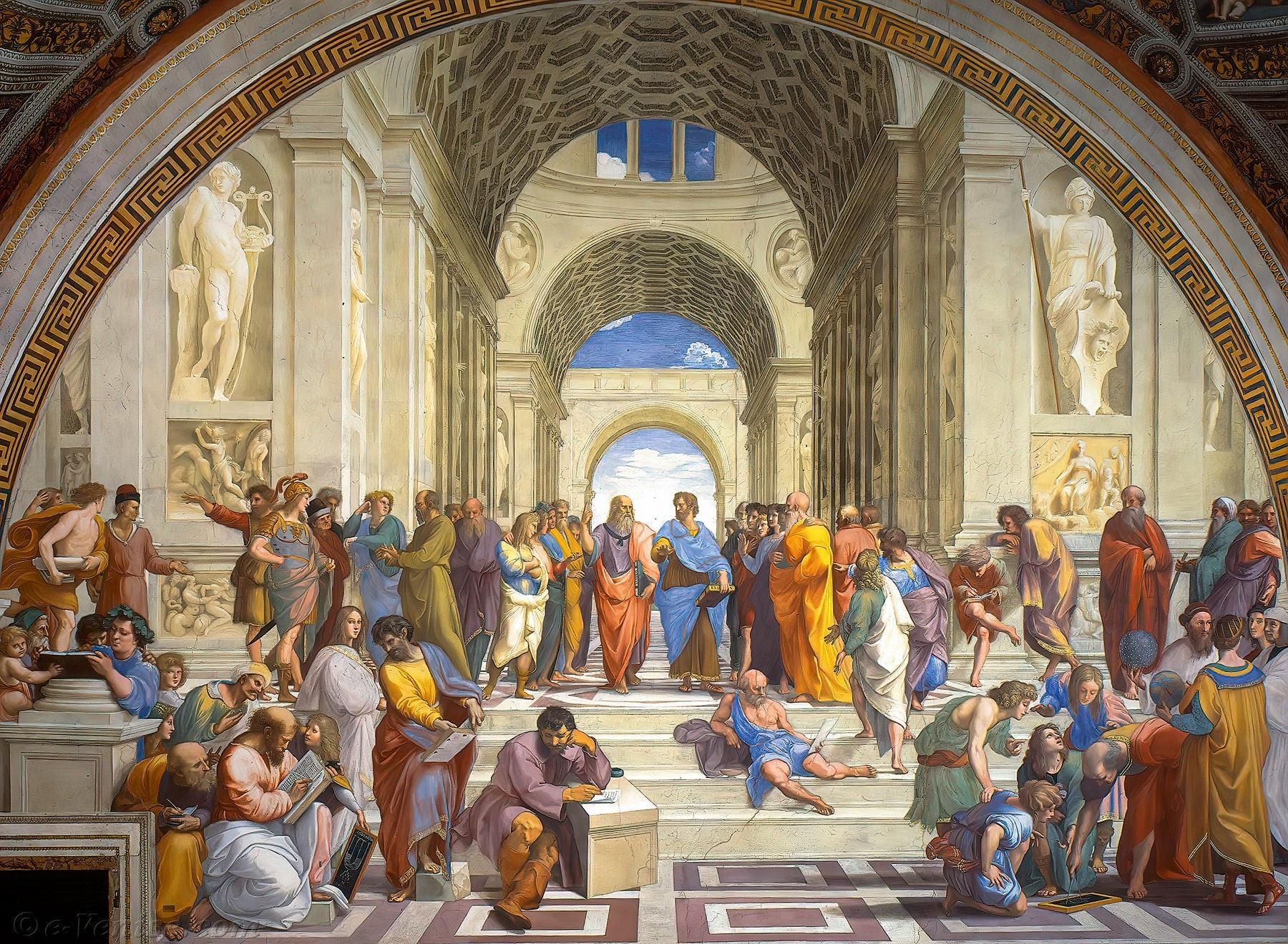 L'Ecole d'Athènes fresque de Raphael