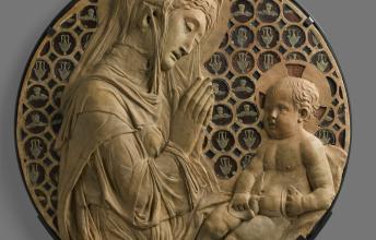 Donatello, La Vierge adorant l'enfant, dite Madone Piot