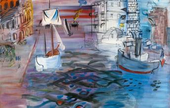 Raoul Dufy, Port au voilier, hommage à Claude Lorrain, vers 1935, Musée d’Art moderne de Paris