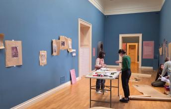 Montage de l'expo-école au Musée des Beaux Arts de Rouen