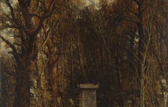 John Constable, Cenotaph to the Memory of Sir Joshua Reynolds, 1833-1836, huile sur toile, 132 × 108.5 cm, Londres, National Gallery. Creative Commons Licence, National Gallery Picture Library