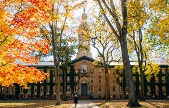 the Main Building of Princeton University at Front Gate  