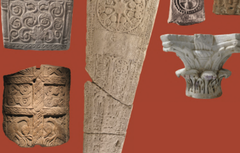 A. Flammin (sarcophage, Toulouse et chapiteau, Cenon), J. Crochat (ambon, Lyon), L-O. Crossland (sarcophage, Antigny), D. Fossard (sarcophage, Paris), Musée du Louvre (antéfixe, Sées).