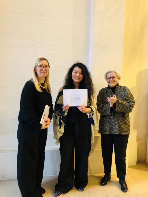 Princeton student receiving diploma at the EDL Winter School