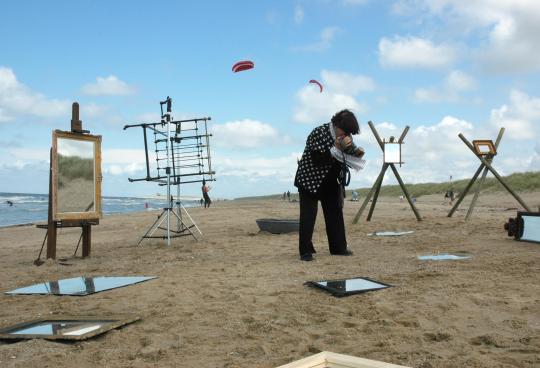 Agnès Varda sur un tournage