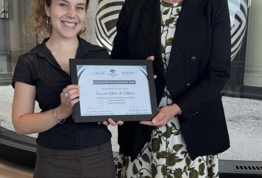 Louise Adam de Villiers et l'ambassadrice d'Australie en France