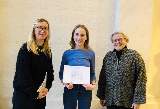 Princeton student receiving diploma at the EDL Winter School