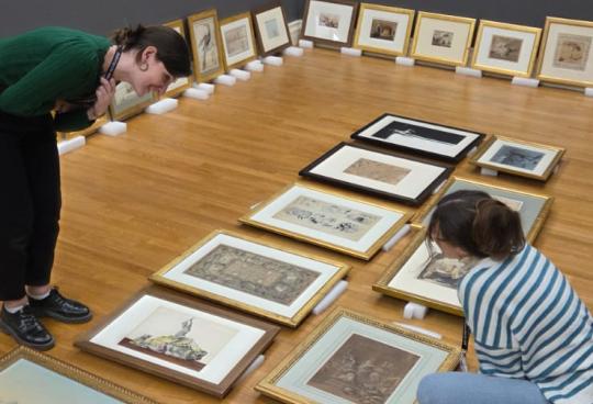 Montage de l'expo-école au Musée des Beaux Arts de Rouen