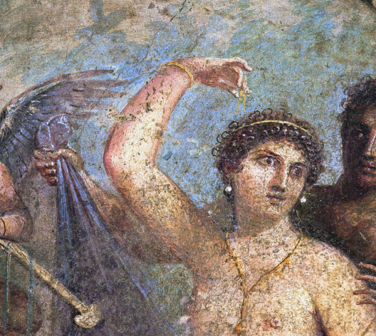 Maison d'Arès et Aphrodite, fresque antique retrouvée dans la Maison des Noces d'Hercule.