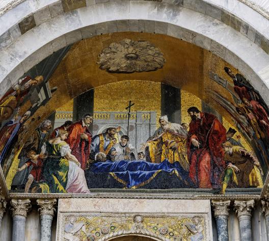 Le corps de Saint Marc vénéré par le doge par Sebastiano Ricci et Leopoldo Del Pozzo