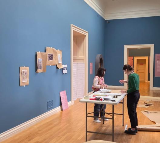 Montage de l'expo-école au Musée des Beaux Arts de Rouen