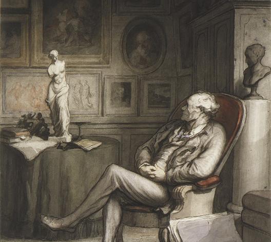 Honoré Daumier, Le connaisseur, ca. 1860–65.