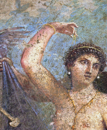 Maison d'Arès et Aphrodite, fresque antique retrouvée dans la Maison des Noces d'Hercule.