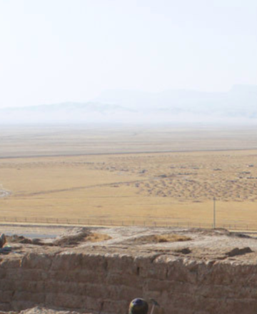 Octobre 2010. AC sur le chantier de la citadelle d’Ulug dépé (Turkménistan, vers 1500-1100 av. J.-C.).