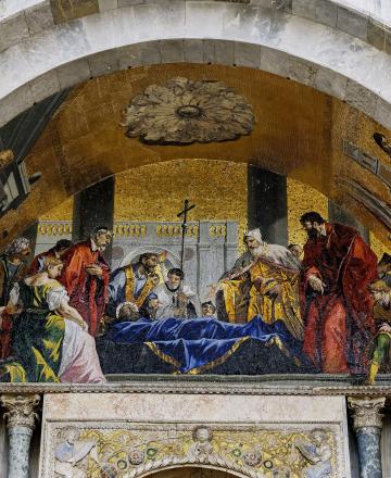 Le corps de Saint Marc vénéré par le doge par Sebastiano Ricci et Leopoldo Del Pozzo