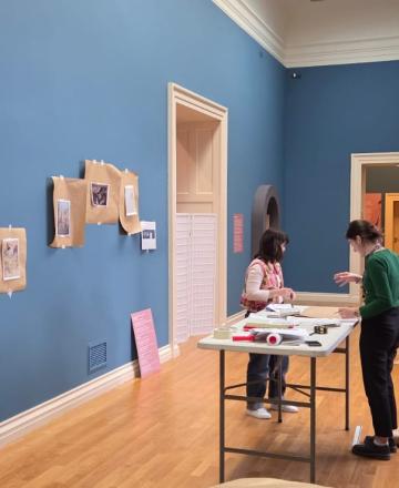 Montage de l'expo-école au Musée des Beaux Arts de Rouen