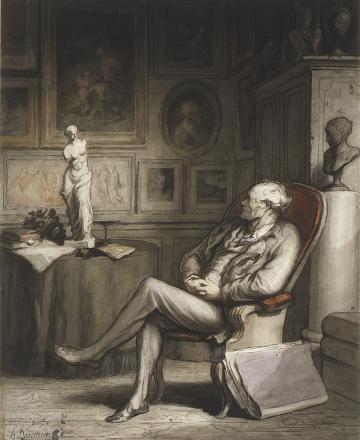 Honoré Daumier, Le connaisseur, ca. 1860–65.